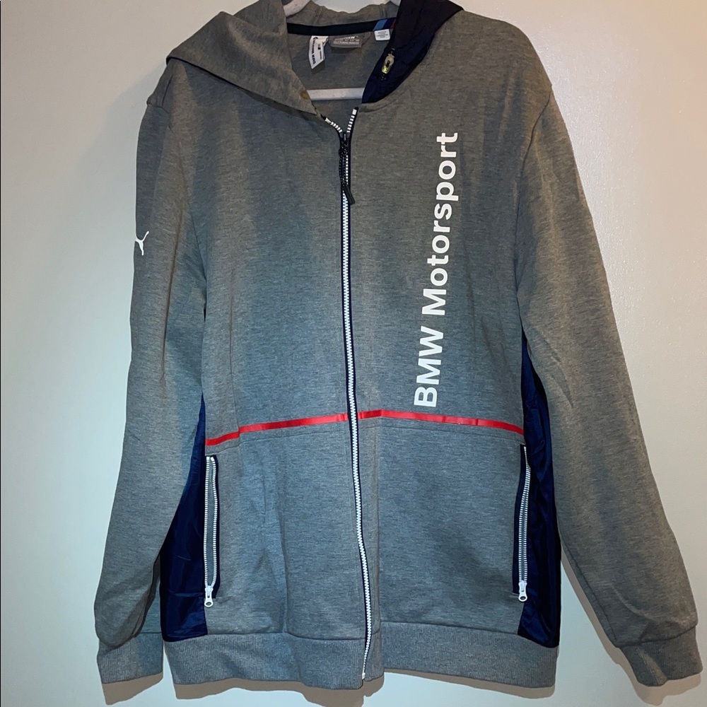 BMW Motorsport Gray and Blue Jacket